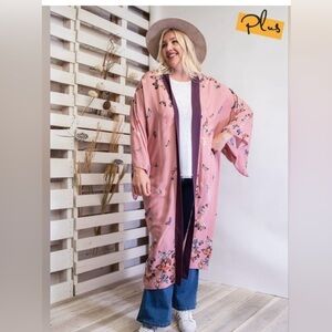 41. Pink Floral Kimono